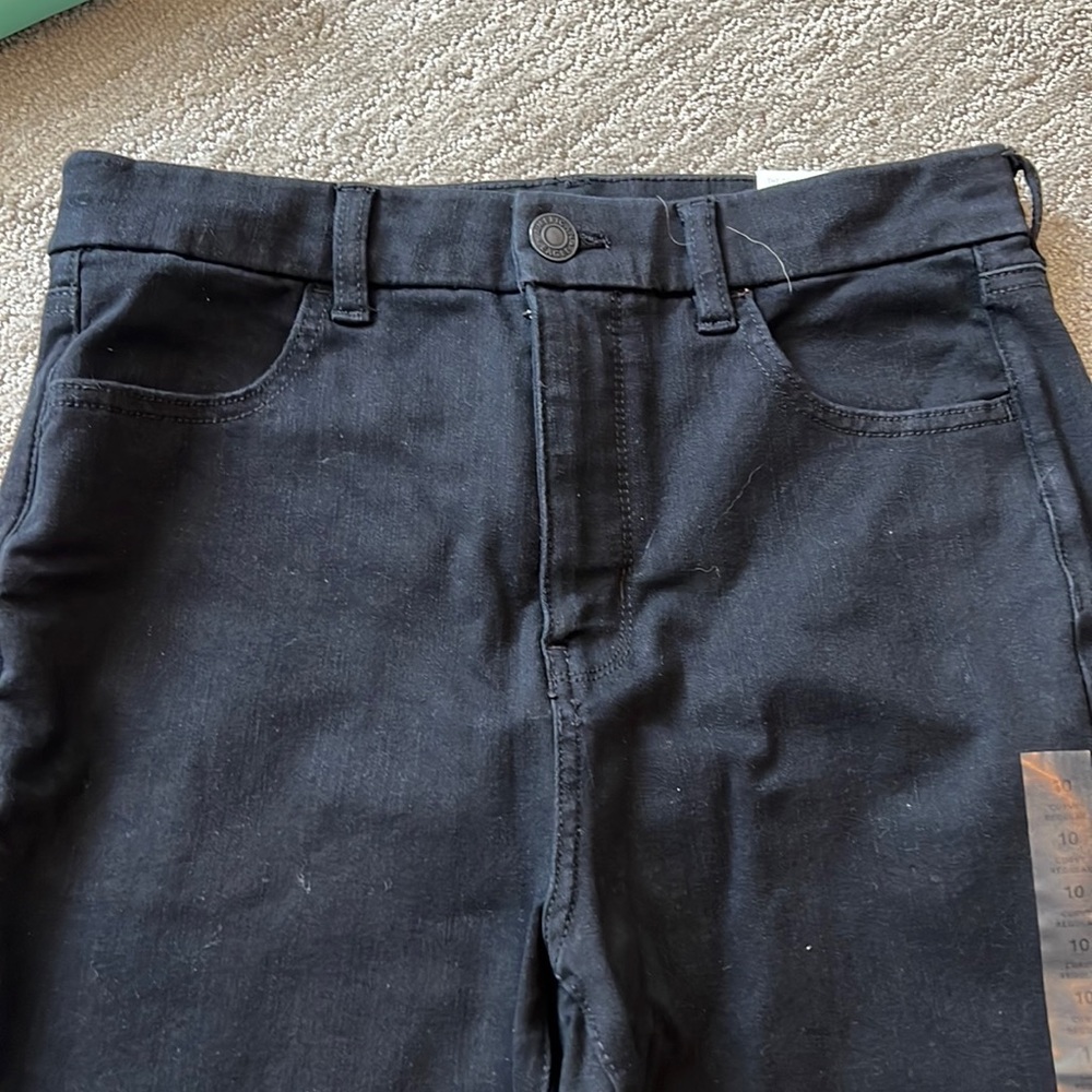 American Eagle curvy super high rise jegging- black